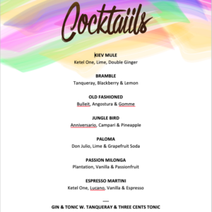 cocktaiils menu 2022 stor